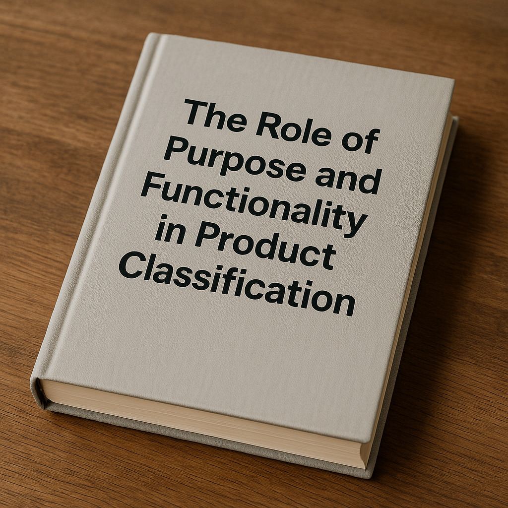 The Role of Purpose and Functionality in Product Classification