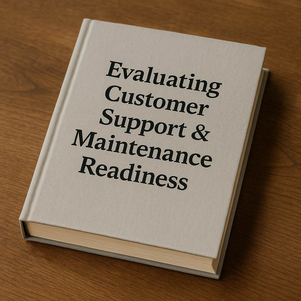 Evaluating Customer Support & Maintenance Readiness