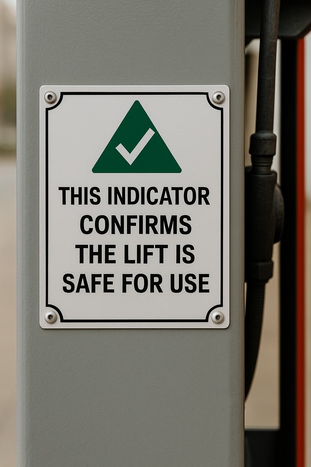this sign shows when a lift is safe to use
