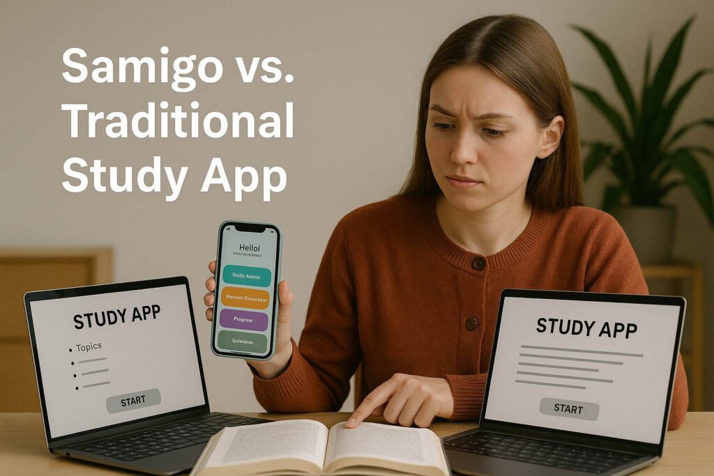 Samigo vs. Traditional Study Apps