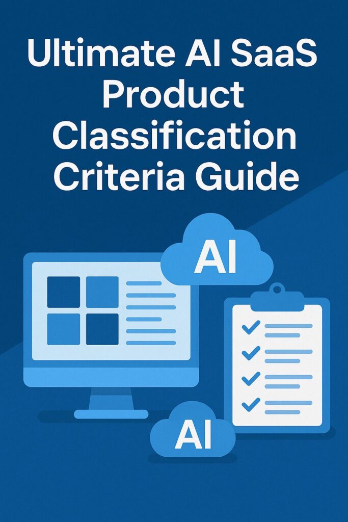 ai saas product classification criteria