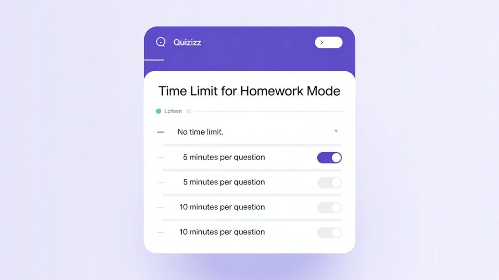 Quizizz Time Limit for Homework Mode