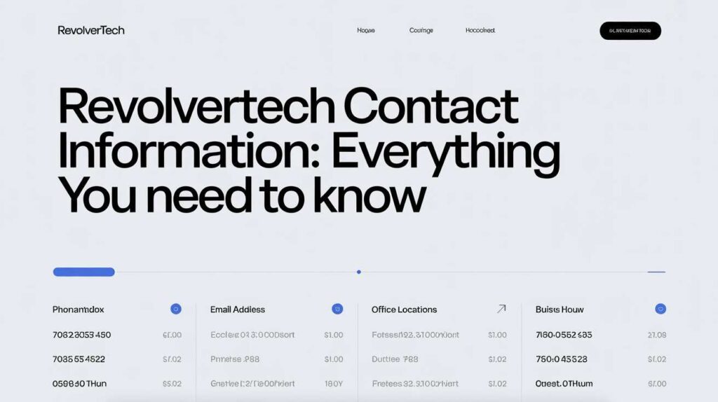 RevolverTech Contact Information