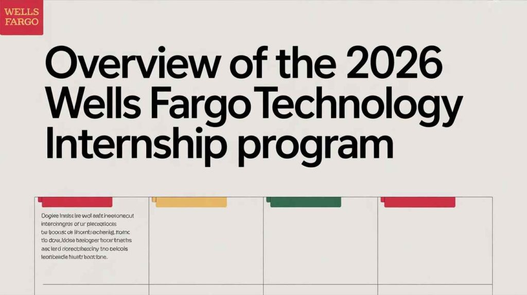 Overview of the 2026 Wells Fargo Technology Internship Program