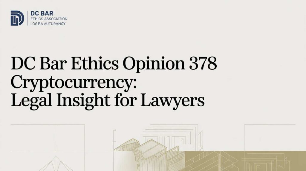 DC Bar Ethics Opinion 378 Cryptocurrency