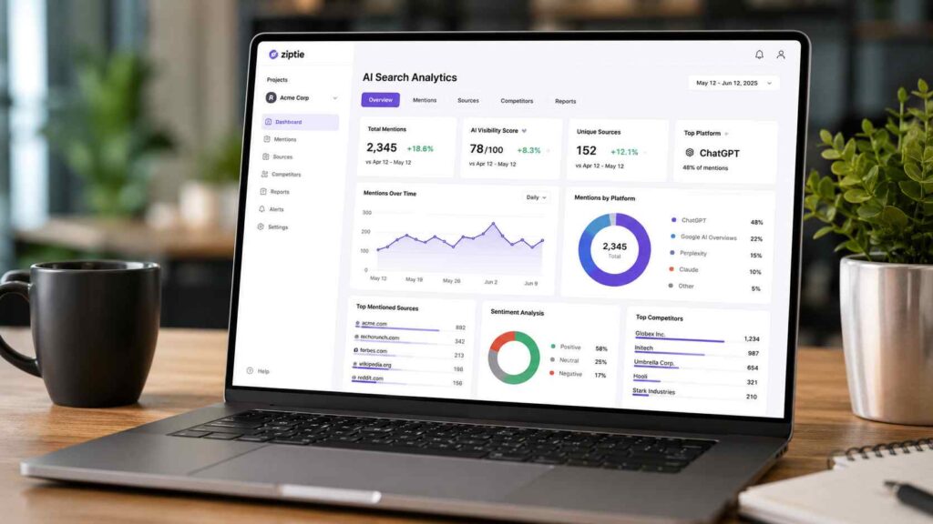 Key Features of Ziptie AI Search Analytics